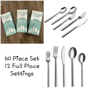 ANNOVA 60 Piece Silverware Set Service for 12 Premium Stainless Steel